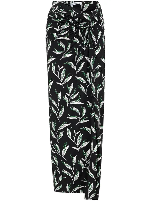 graphic-print high-waist maxi skirt