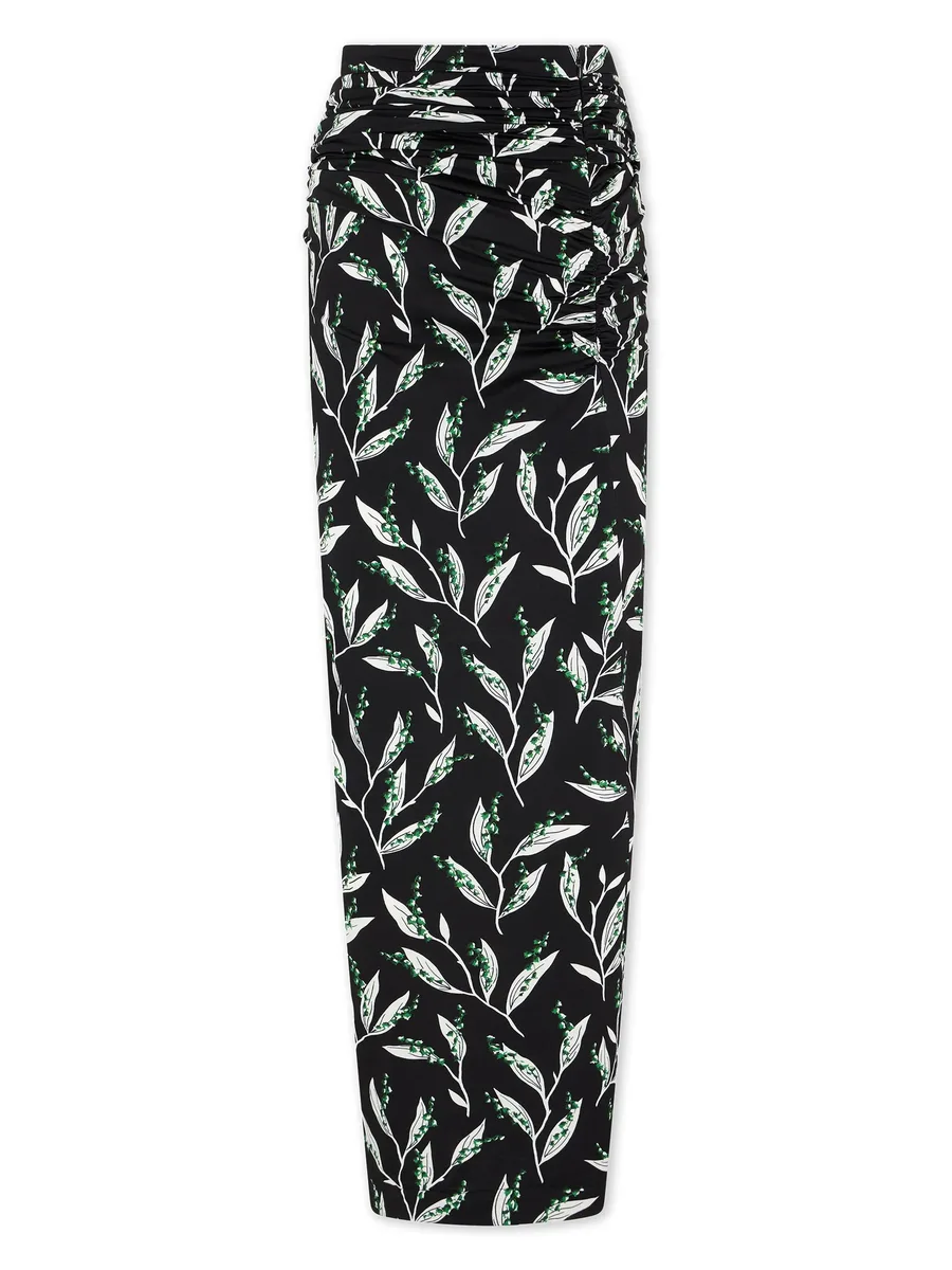 graphic-print high-waist maxi skirt 9