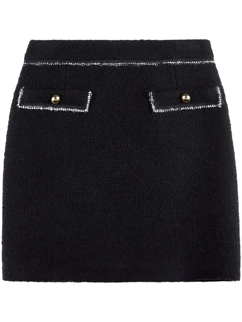 bouclé mini skirt