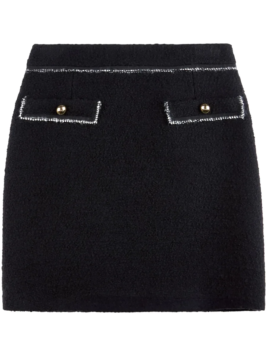 bouclé mini skirt 2