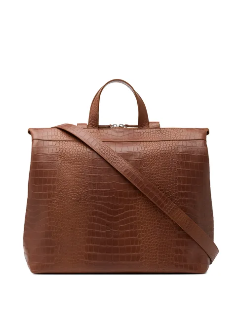 Borso croc-embossed tote bag