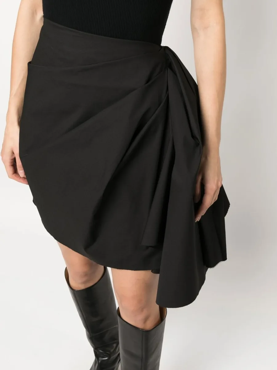 draped cotton mini skirt 9