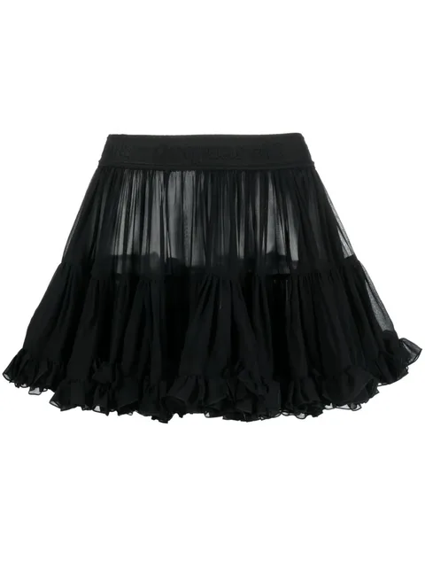 ruffled A-line miniskirt