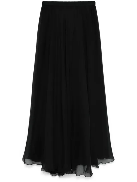 silk georgette maxi skirt