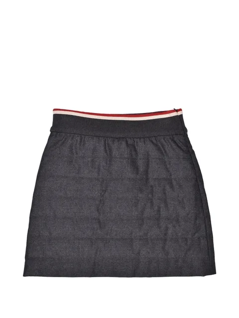 quilted cashmere mini skirt