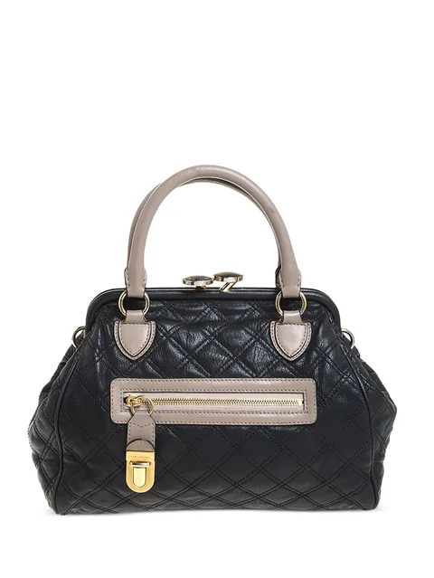 quilted leather tote bag