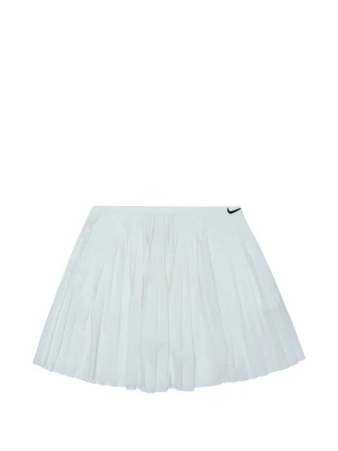 pleated A-line mini skirt