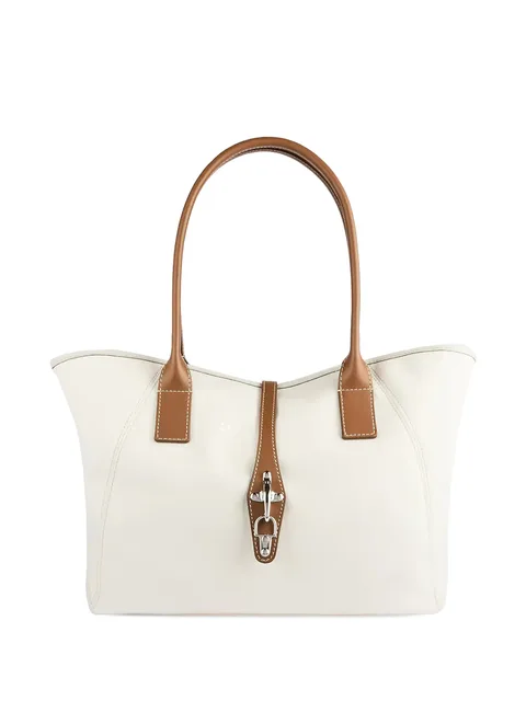 leather-trim tote bag