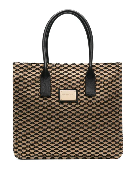Bruna jacquard tote bag