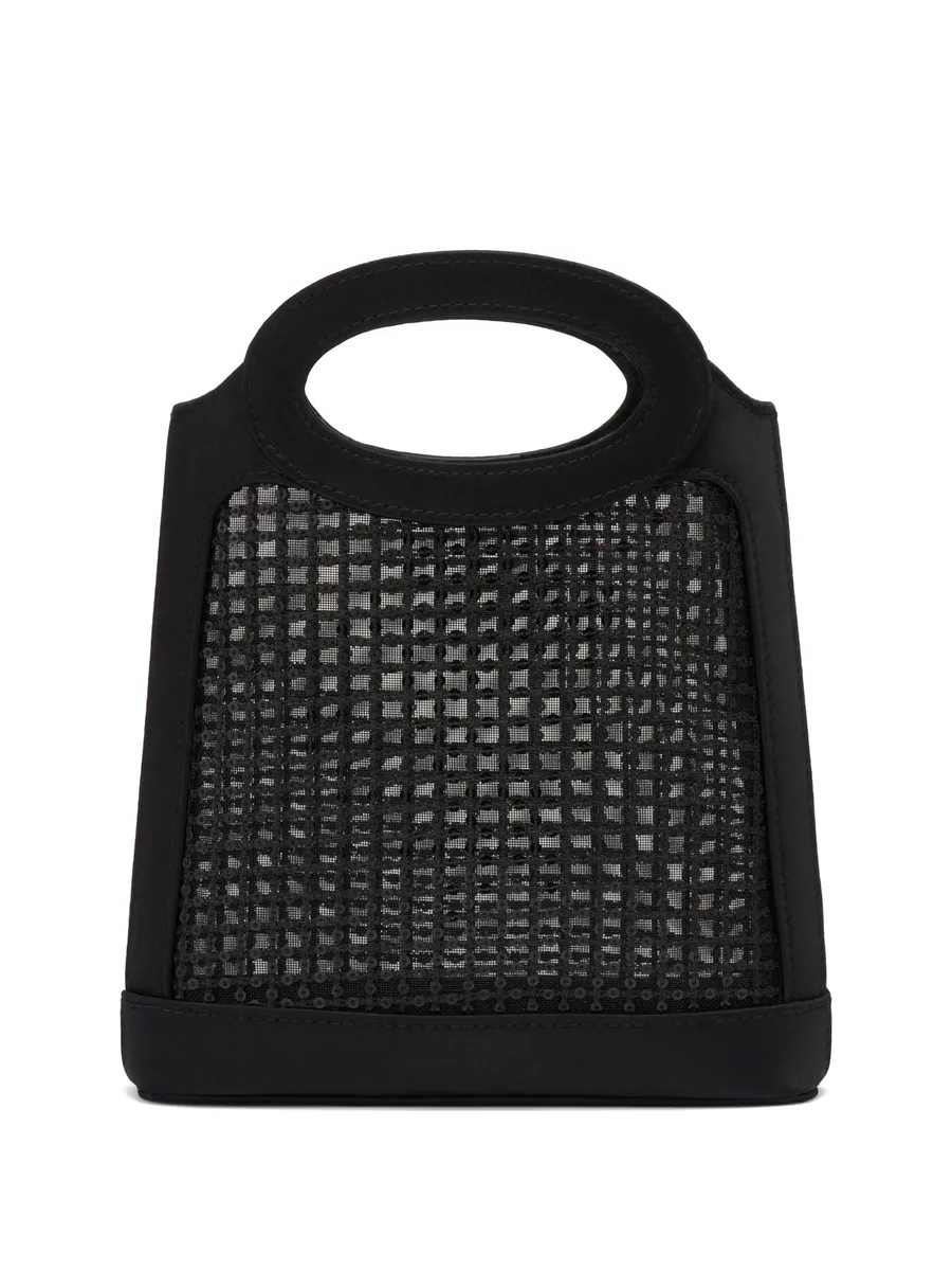 mini Aura sequined-mesh tote bag 2