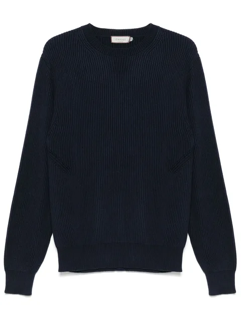 ribbed-knit sweater