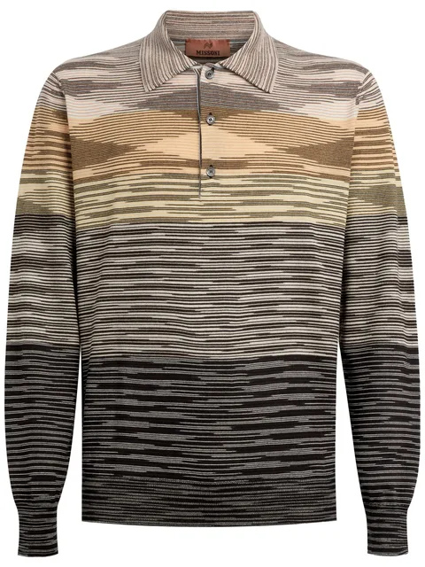 slub wool polo shirt