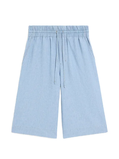 cotton elasticated large bermuda shorts