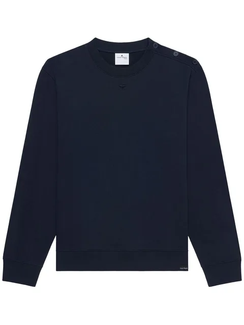 buttoned fleece sweatshirt