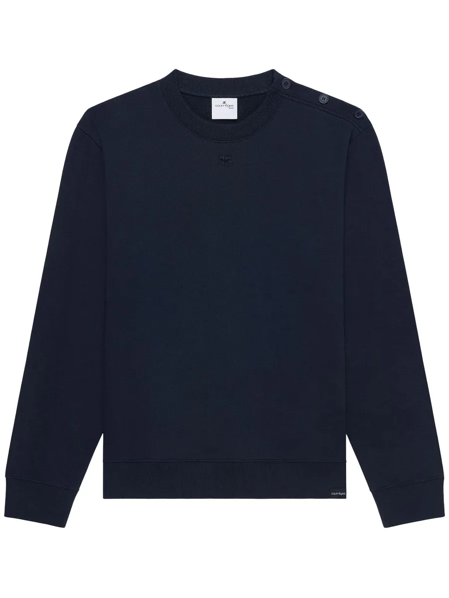 buttoned fleece sweatshirt 1