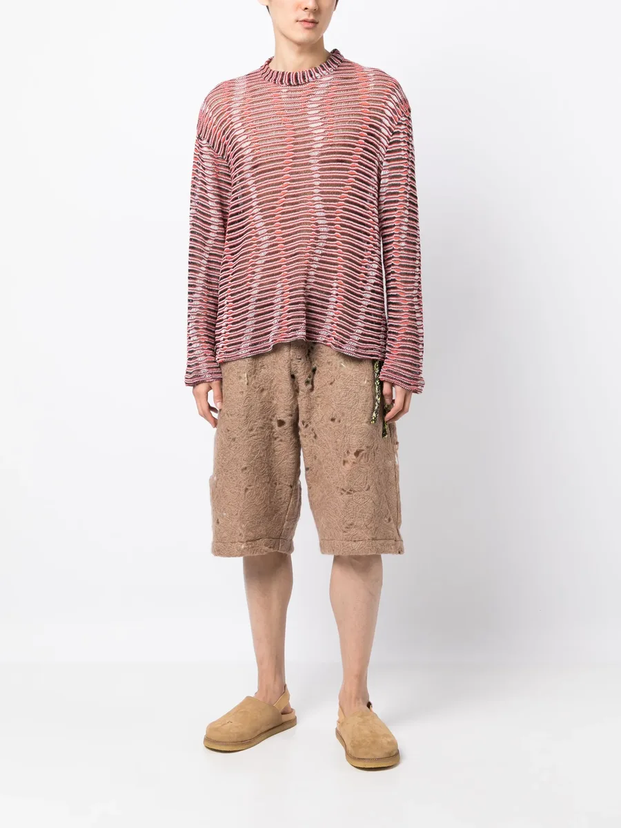 open-knit striped sweatshirt 4