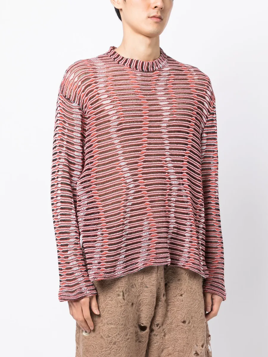 open-knit striped sweatshirt 6