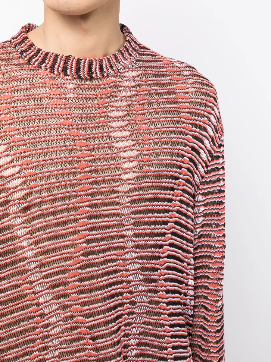 open-knit striped sweatshirt 10