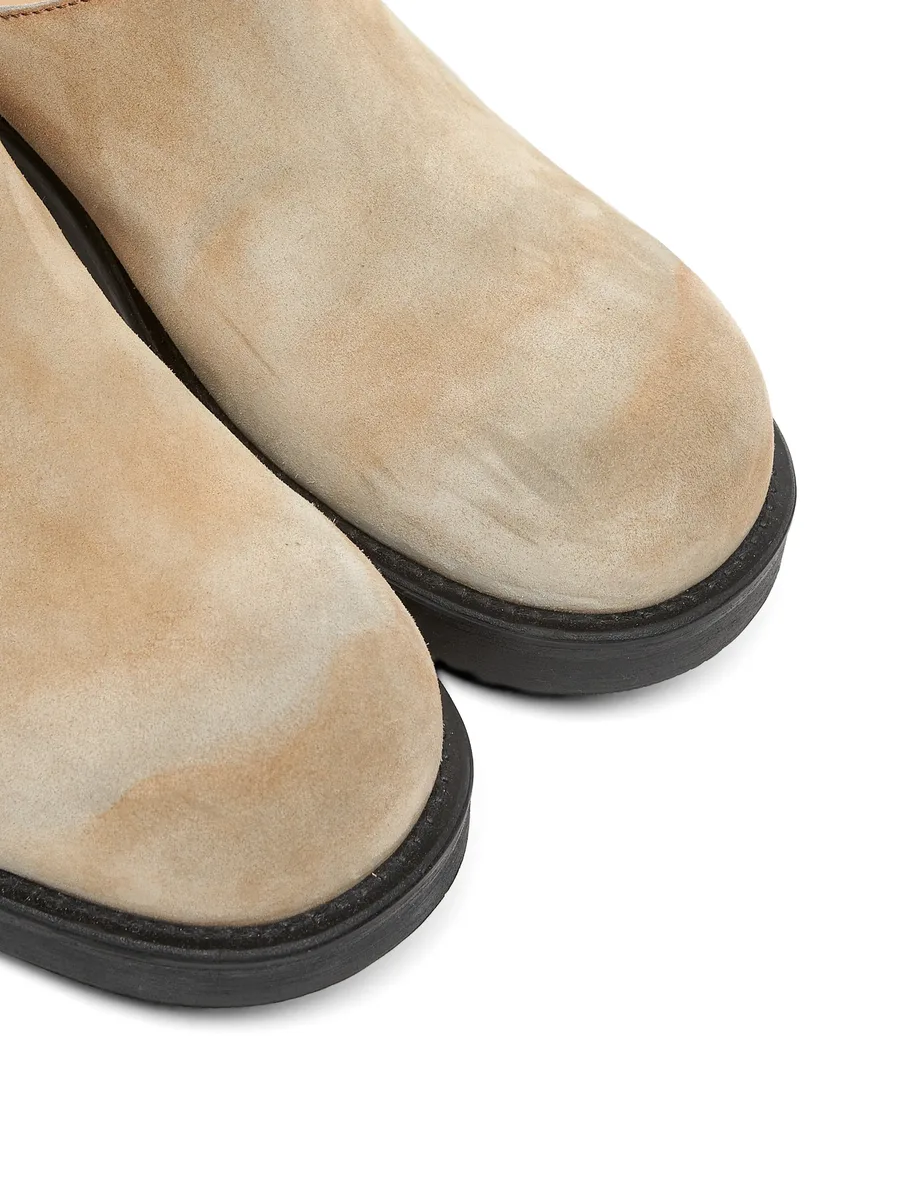 Biker washed suede mules 9