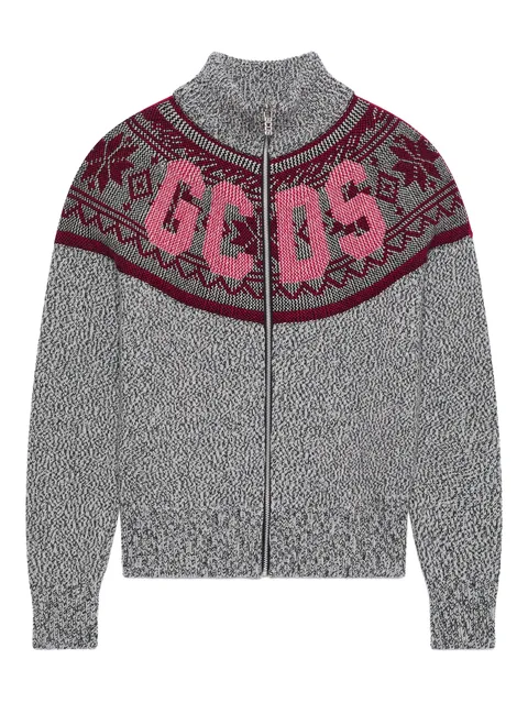 logo-embellishment cardigan