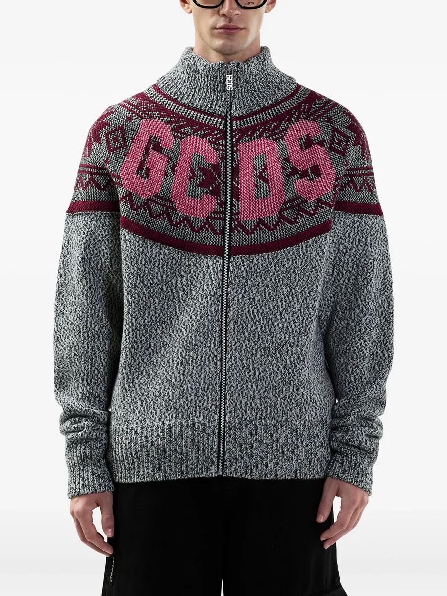 logo-embellishment cardigan 6