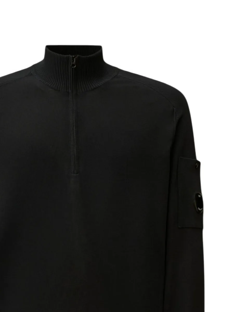 Lens-detail quarter-zip sweater 4