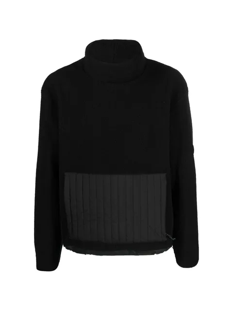 high-neck sweatshirt