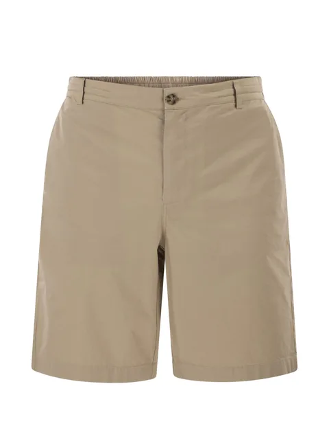 elasticated-waist chino shorts