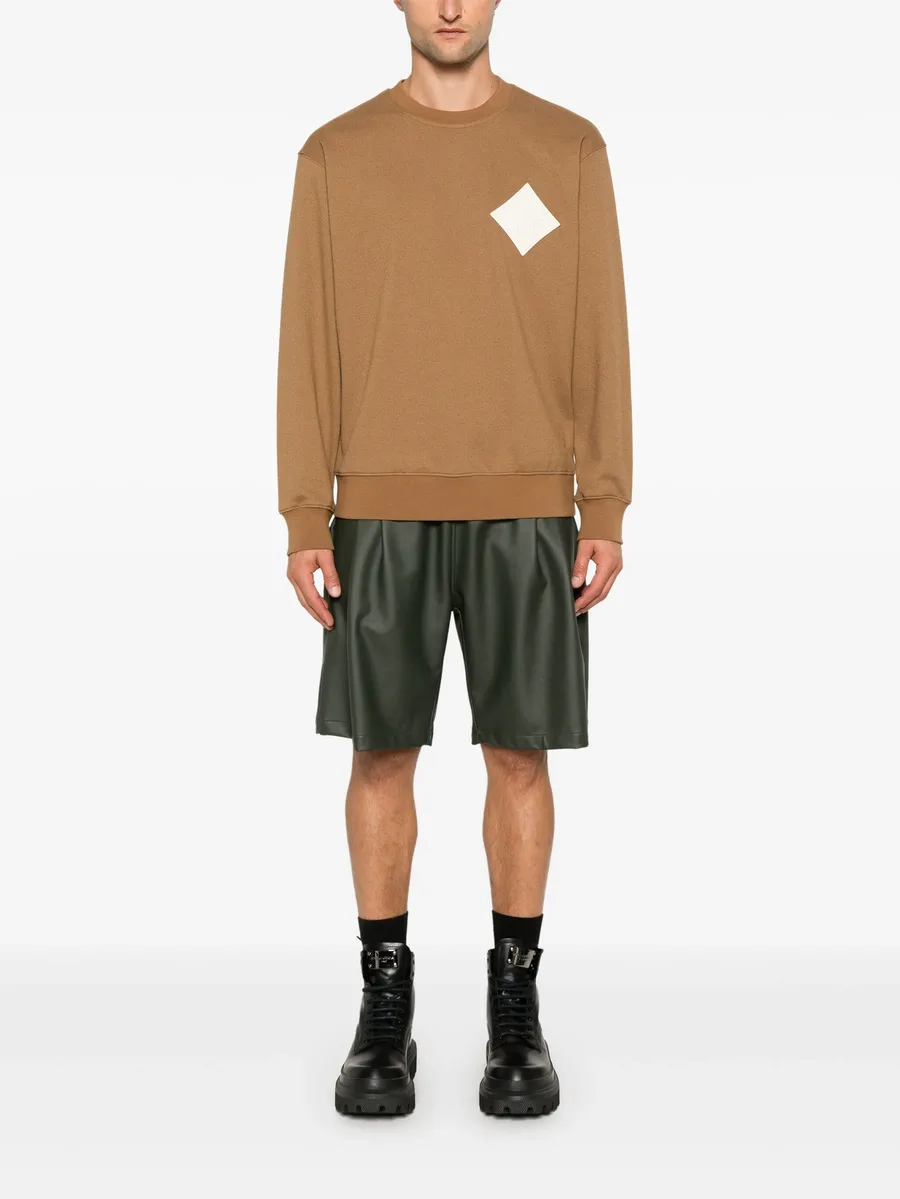 logo-patch bouclé sweatshirt 3