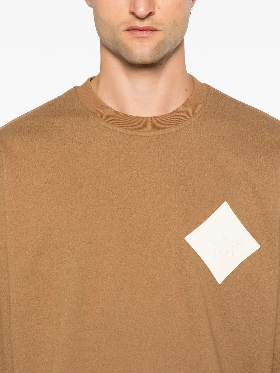 logo-patch bouclé sweatshirt 9