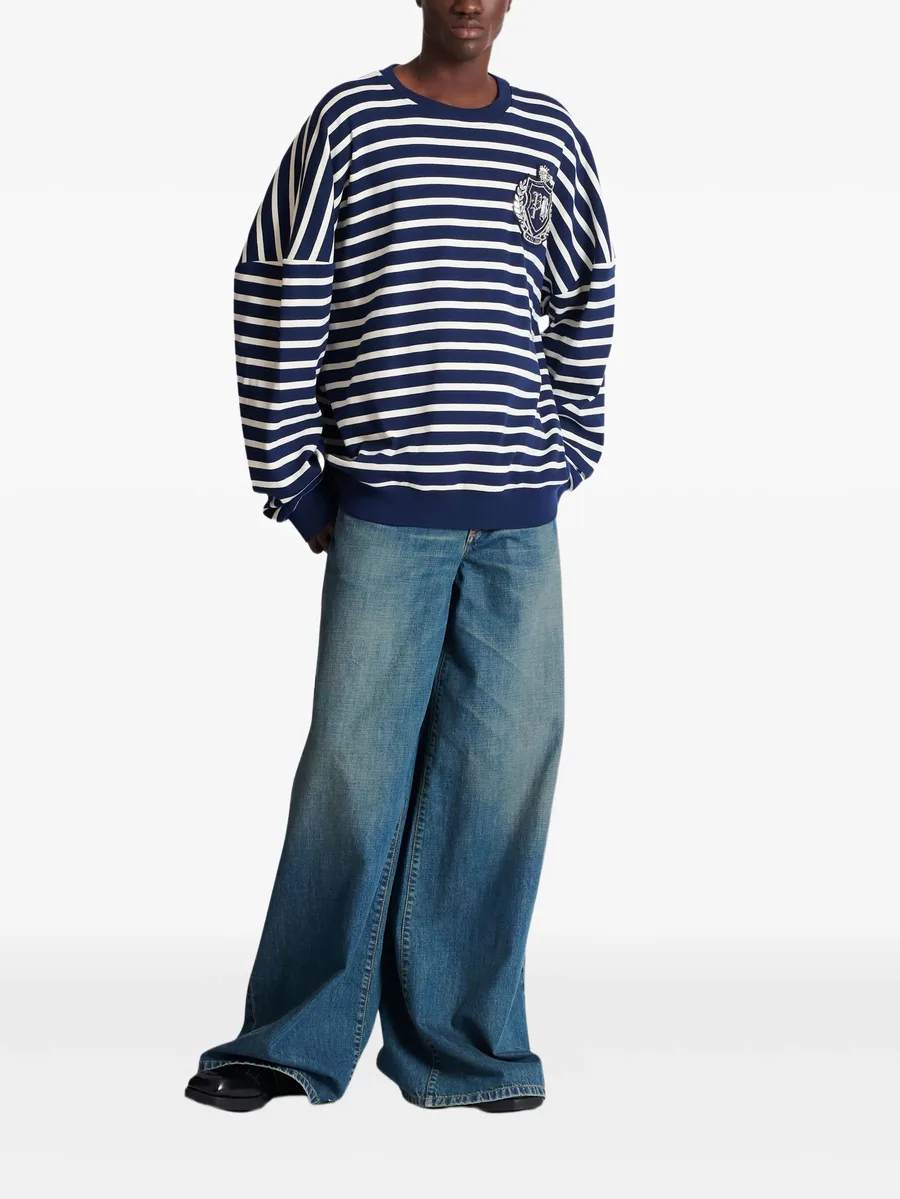 emblem striped sweatshirt 4