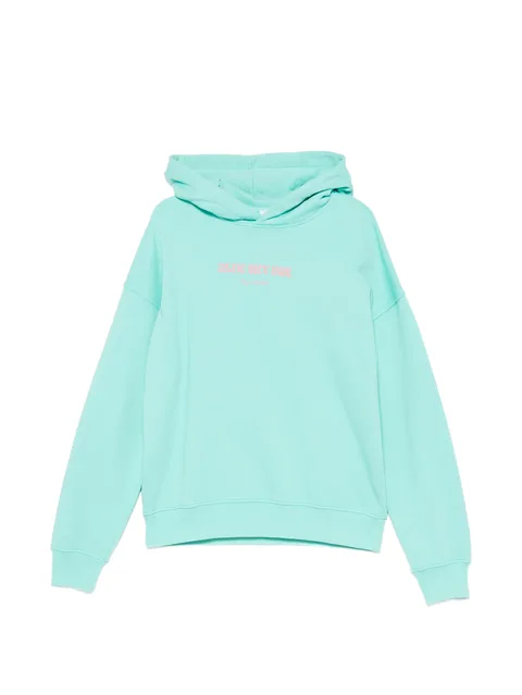 graphic-print cotton hoodie