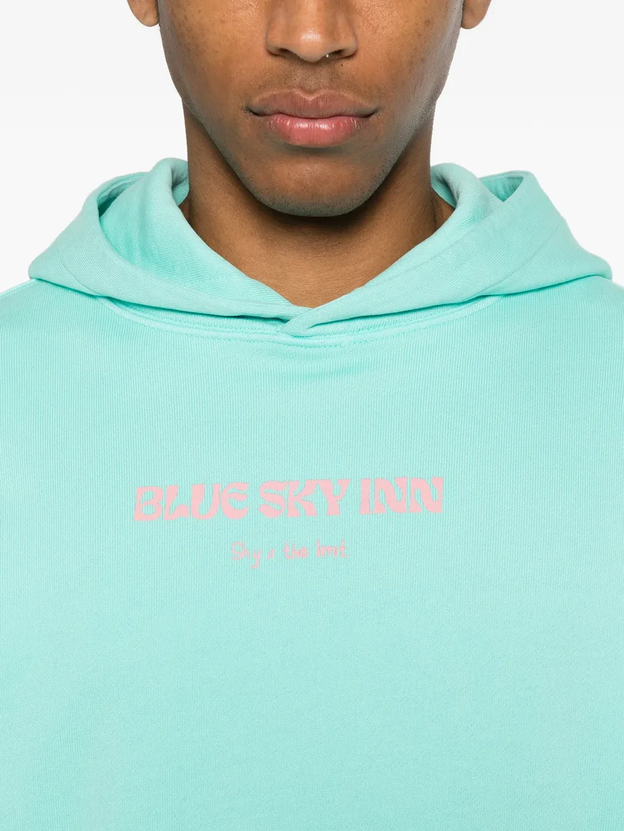 graphic-print cotton hoodie 9