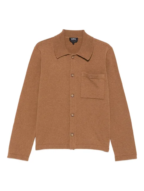 buttoned patch-pocket cardigan