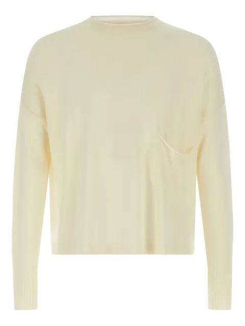 pocket round-neck sweater