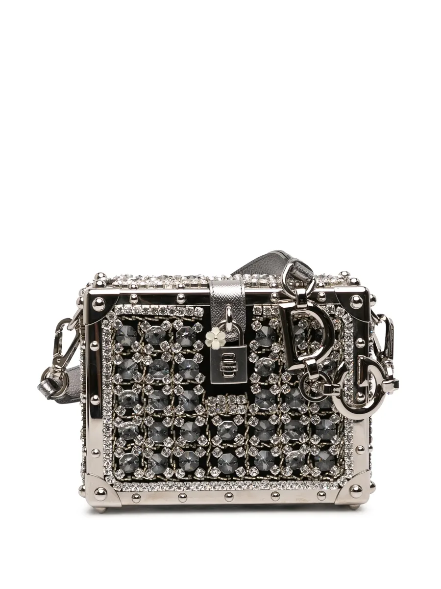 сумка на плечо Dolce Box Bag со стразами (2010-2025 годы) 2