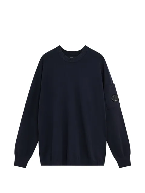lens-detail long-sleeve sweater