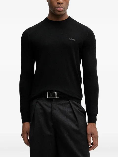 Daniel logo-detail long-sleeve sweater