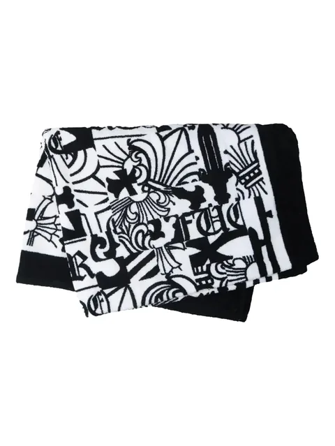 logo-print beach towel