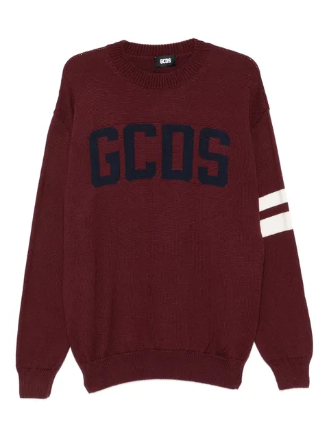 crew-neck stripe-detail sweater