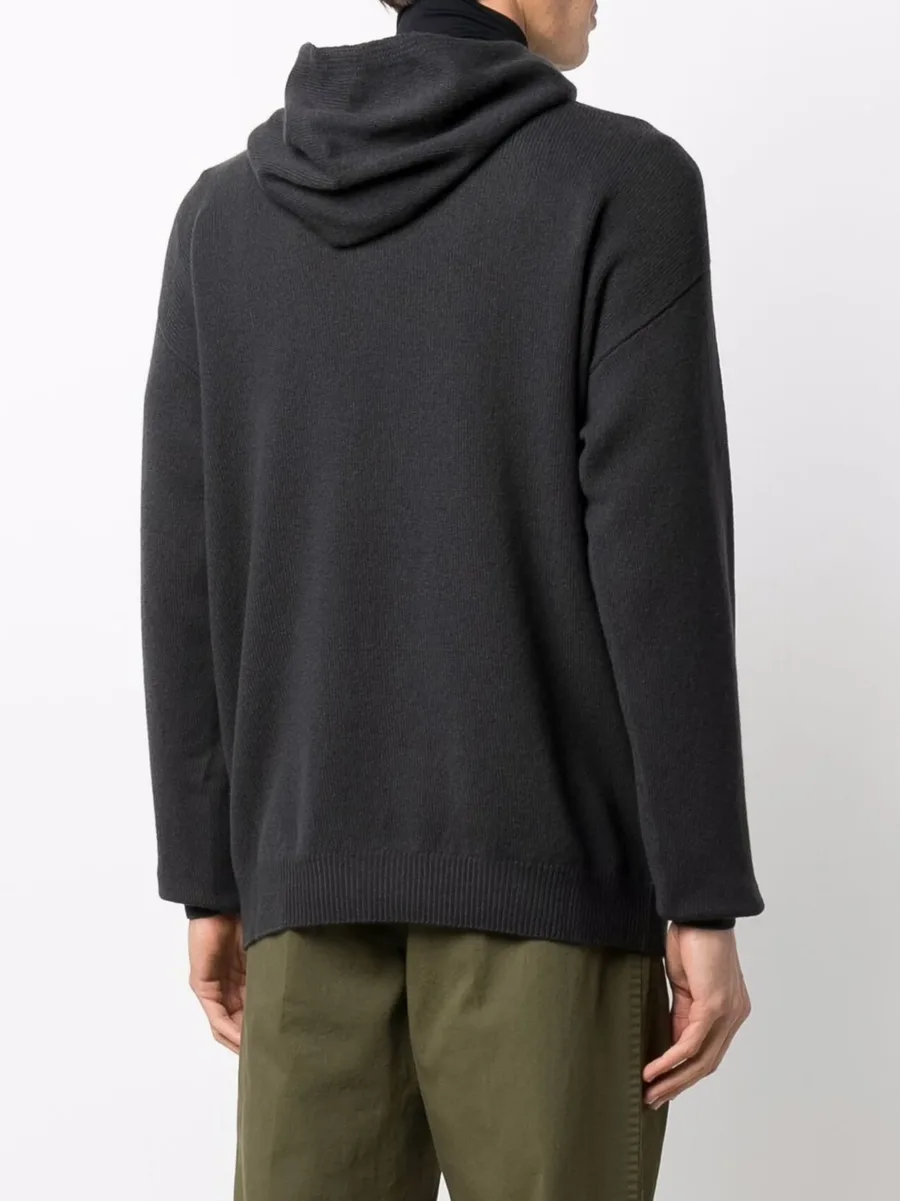 ribbed-knit hooded sweatshirt 7