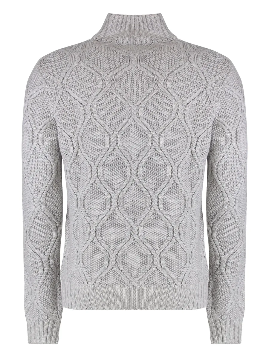 cable-knit half-zip sweater 4
