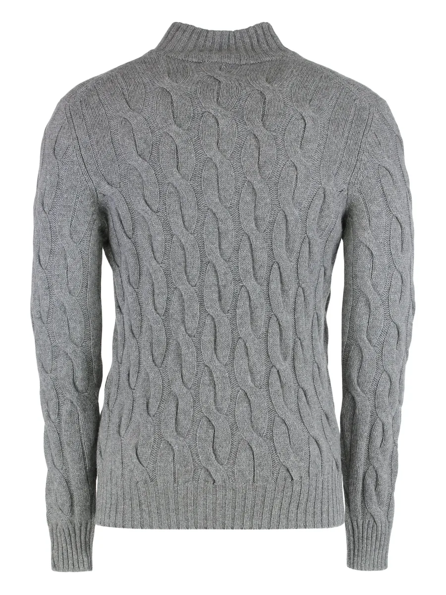 Fedro-CWS cable-knit zip sweater 4