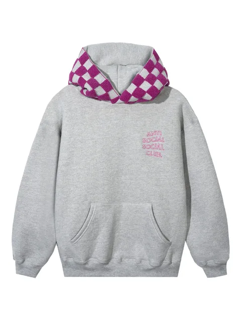 checked hoodie