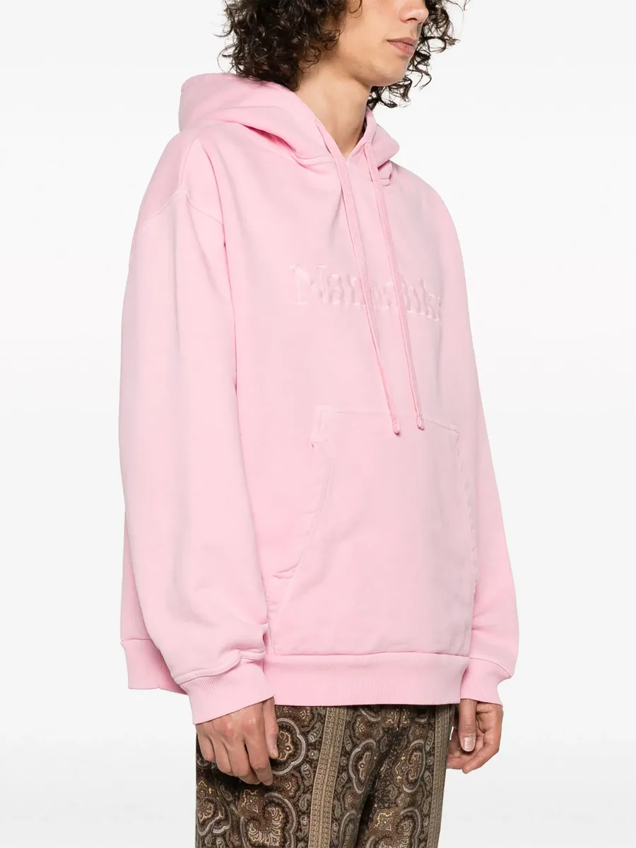 logo-embroidered cotton hoodie 8