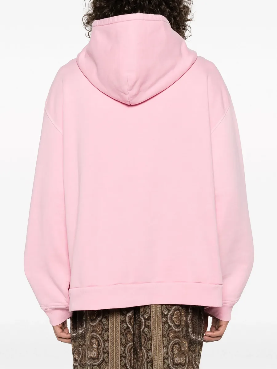 logo-embroidered cotton hoodie 9