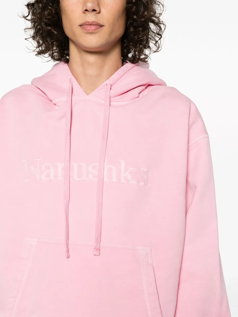 logo-embroidered cotton hoodie 12