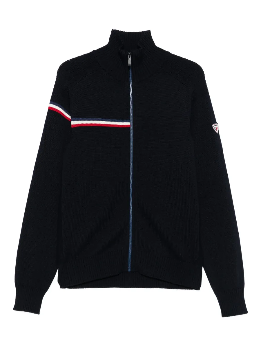 Odysseus stripe-detail zip-front sweater 1