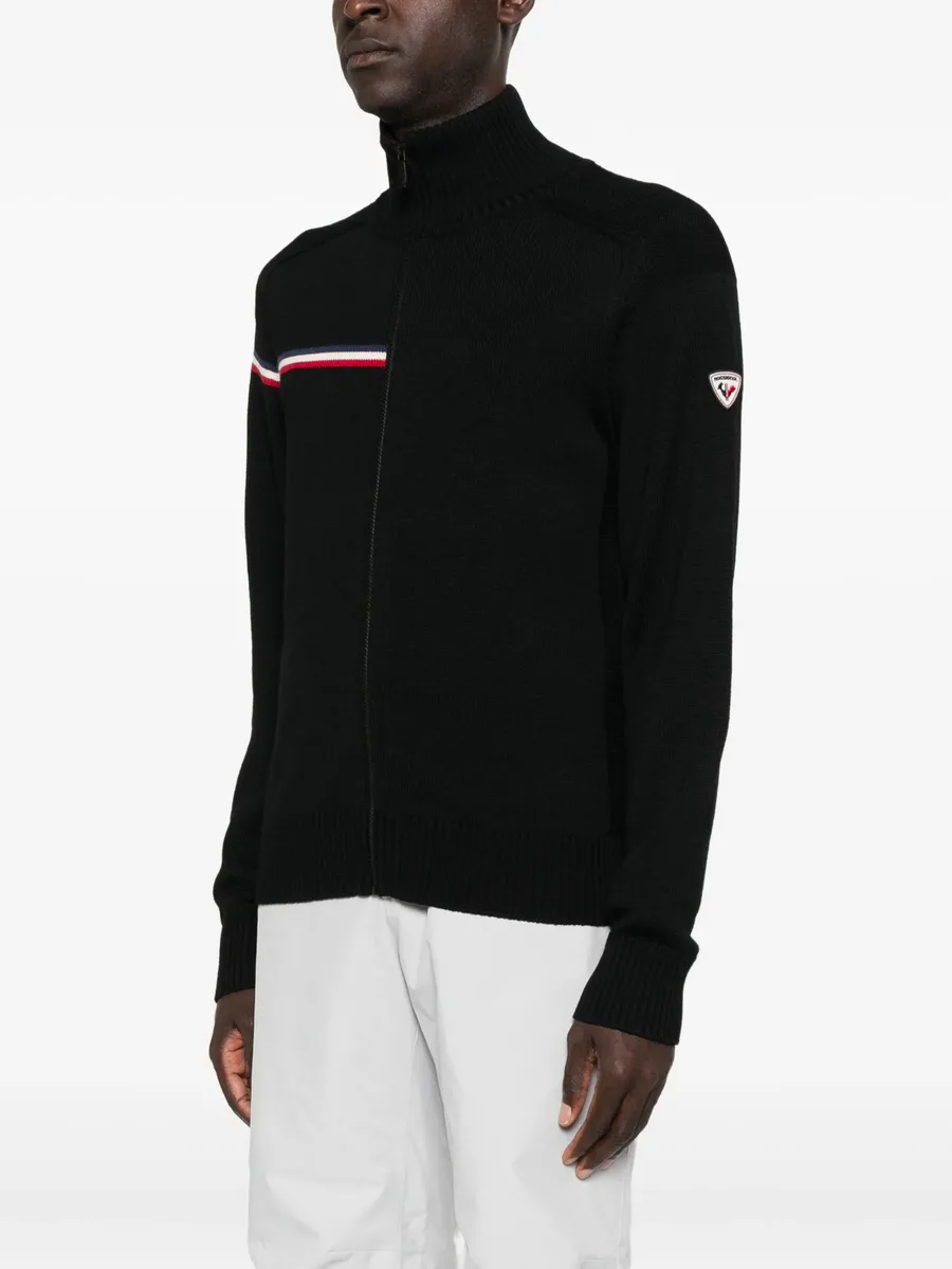 Odysseus stripe-detail zip-front sweater 6