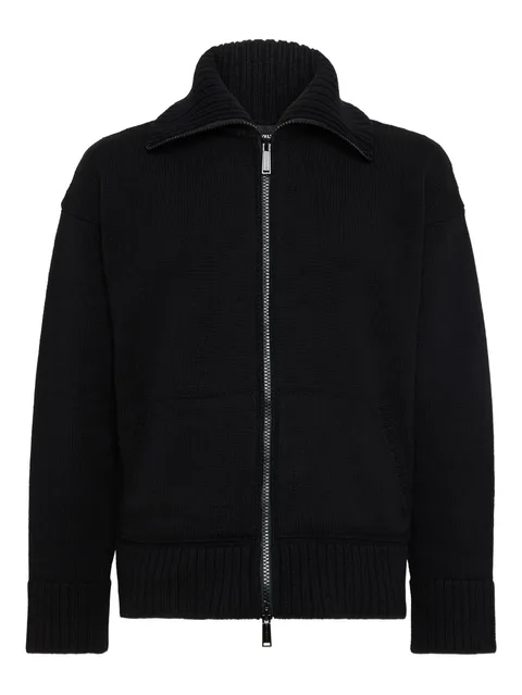 zip-up cardigan